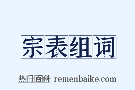 宗表组词是什么意思的图片